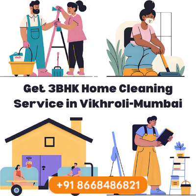 3BHK Home Cleaning Service in Vikhroli-Mumbai